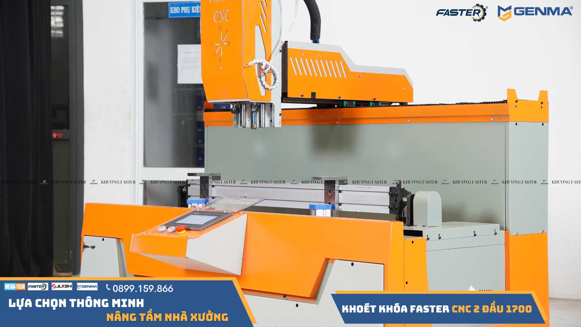 Máy Khoét Khóa CNC 2 Đầu Faster F1700