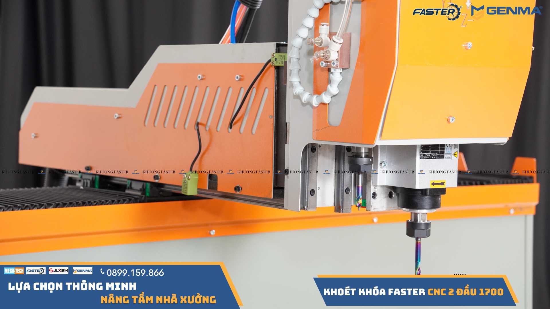 Máy Khoét Khóa CNC 2 Đầu Faster F1700