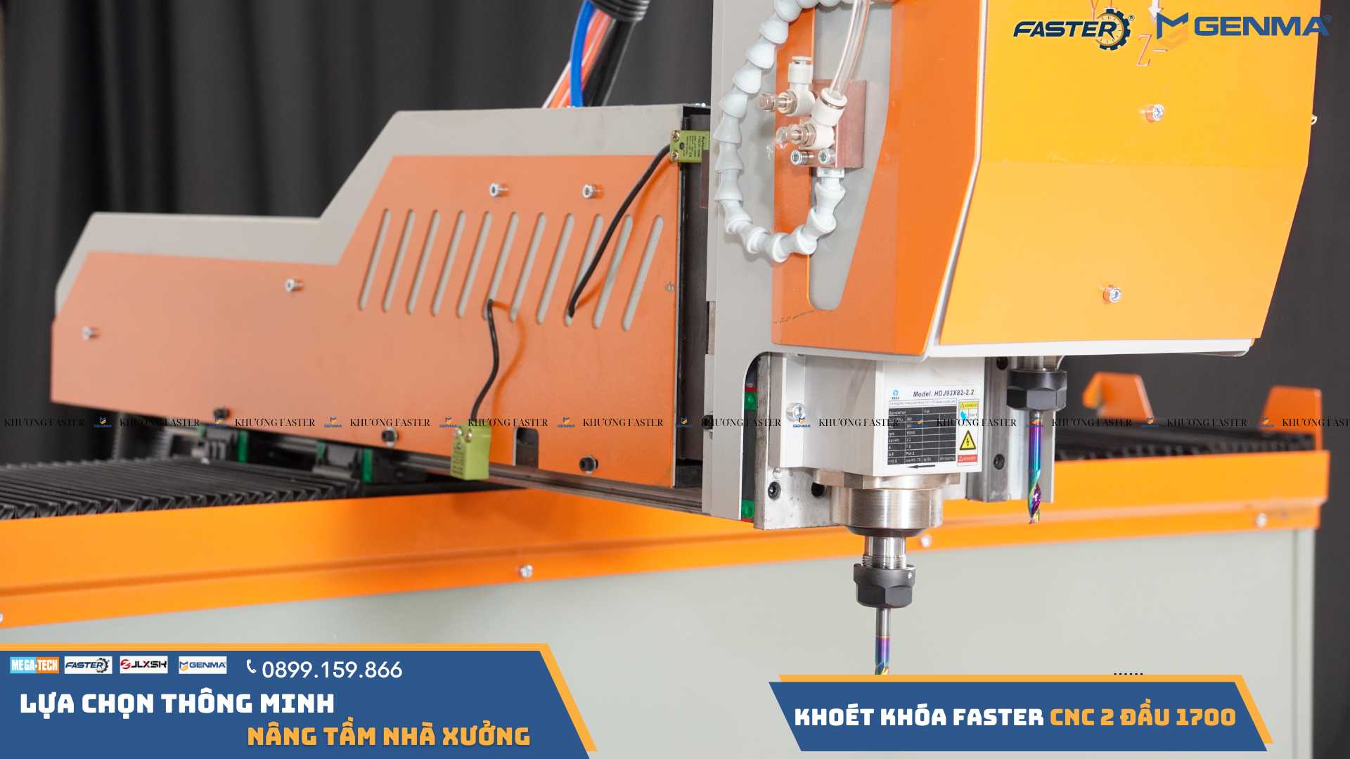 Máy Khoét Khóa CNC 2 Đầu Faster F1700