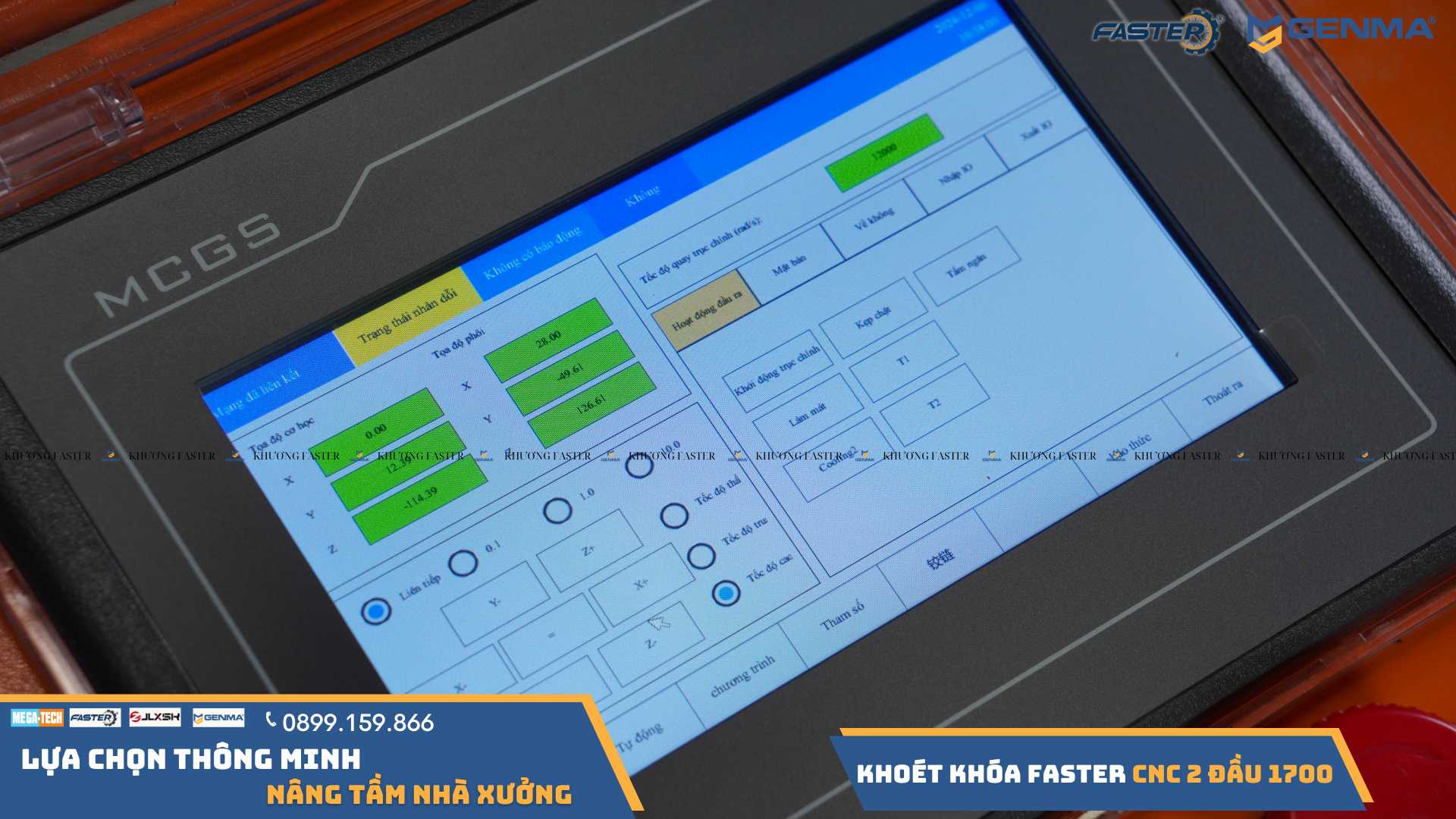 Máy Khoét Khóa CNC 2 Đầu Faster F1700