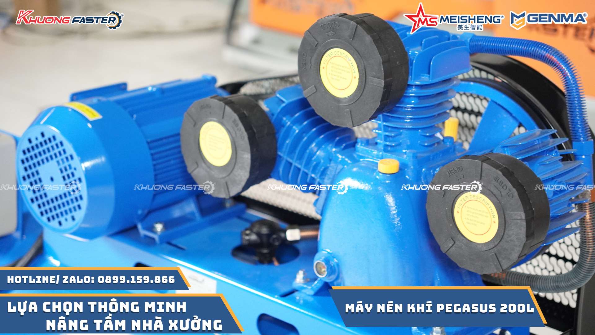 Máy Nén Khí 200L Công Nghiệp Pegasus Chính Hãng&nbsp;
