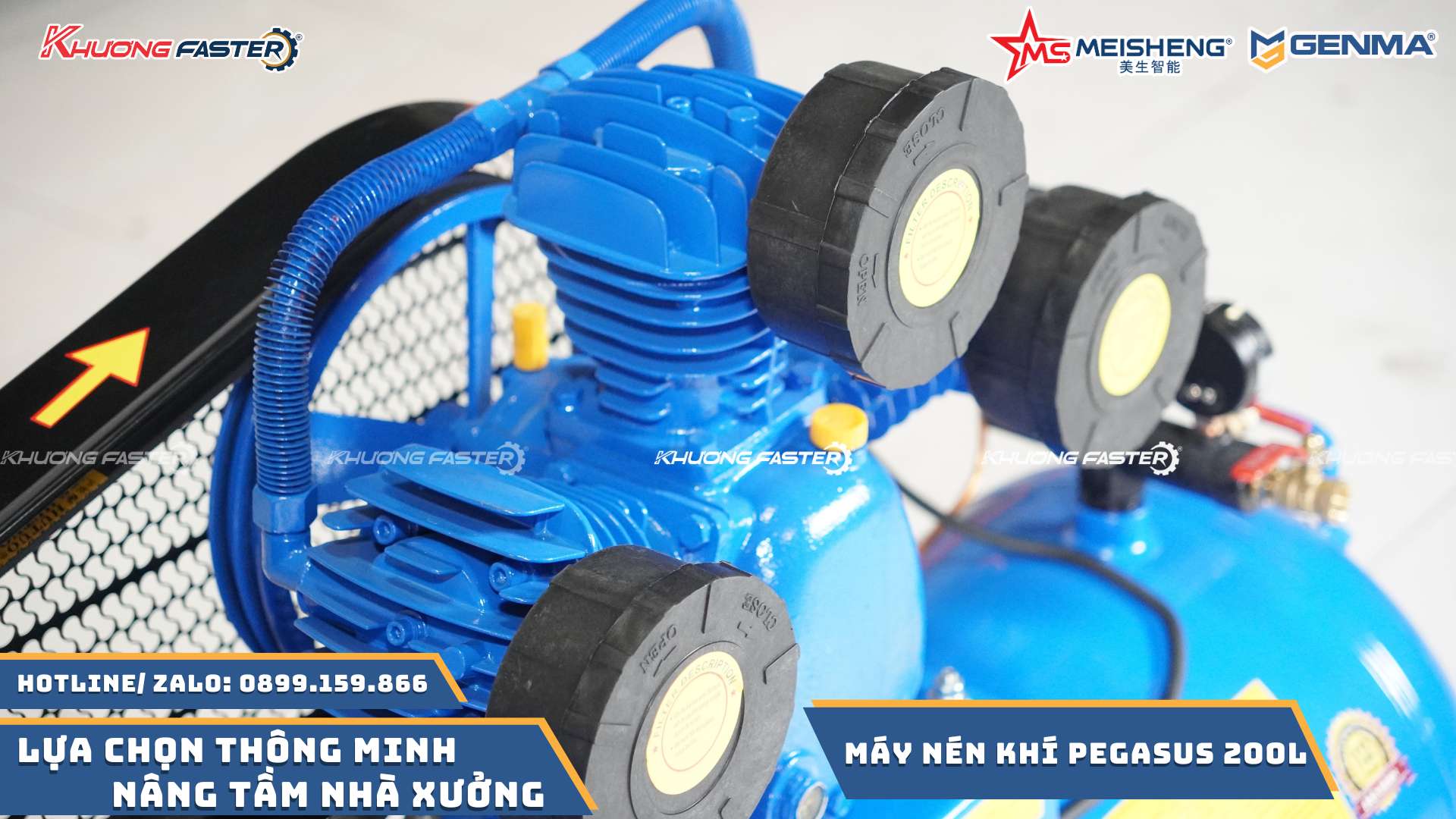 Máy Nén Khí 200L Công Nghiệp Pegasus Chính Hãng&nbsp;