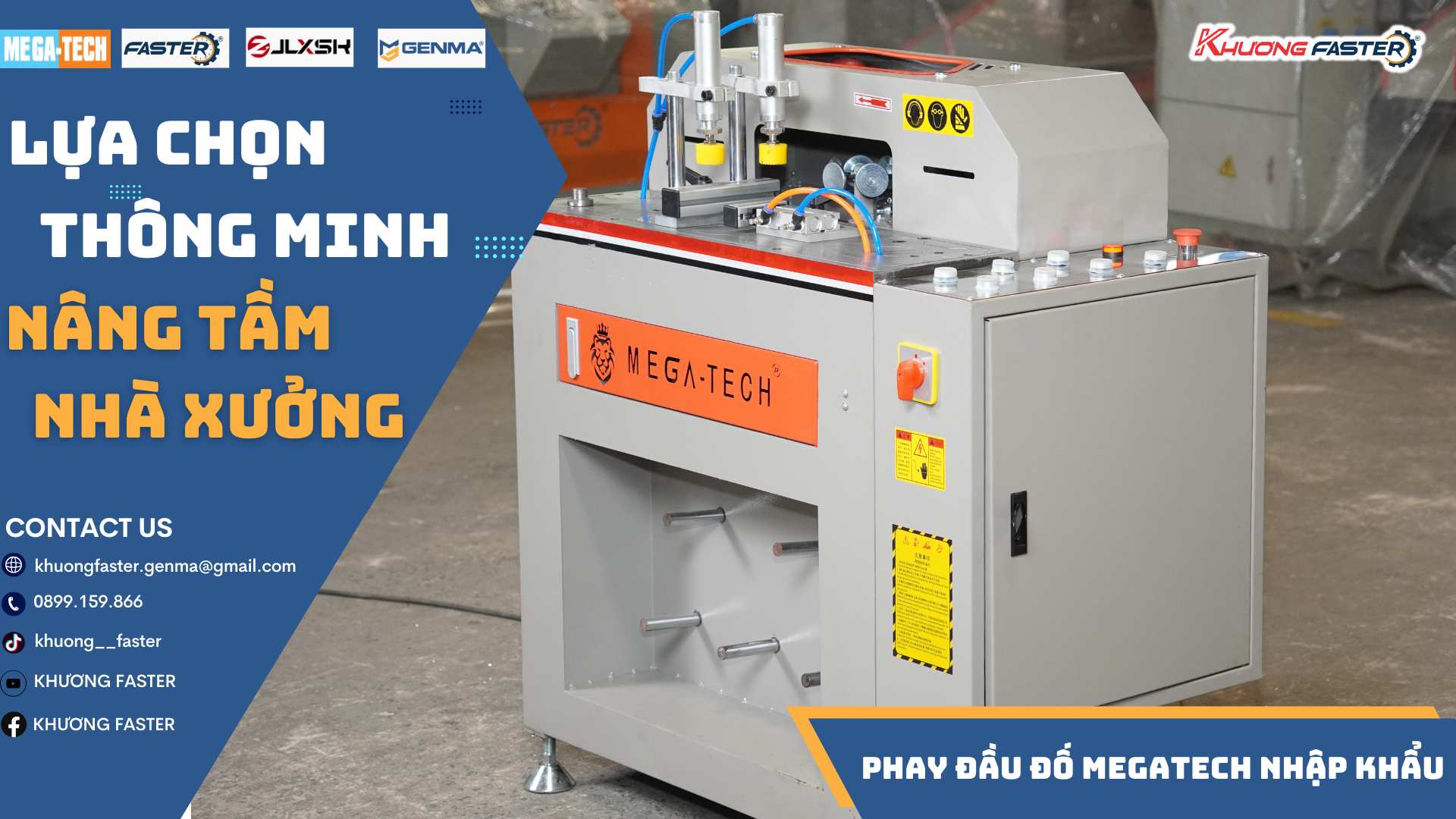 Máy Phay Đố Nhôm Xingfa MEGATECH Thay Dao Nhanh, Hiệu Quả Vượt Trội