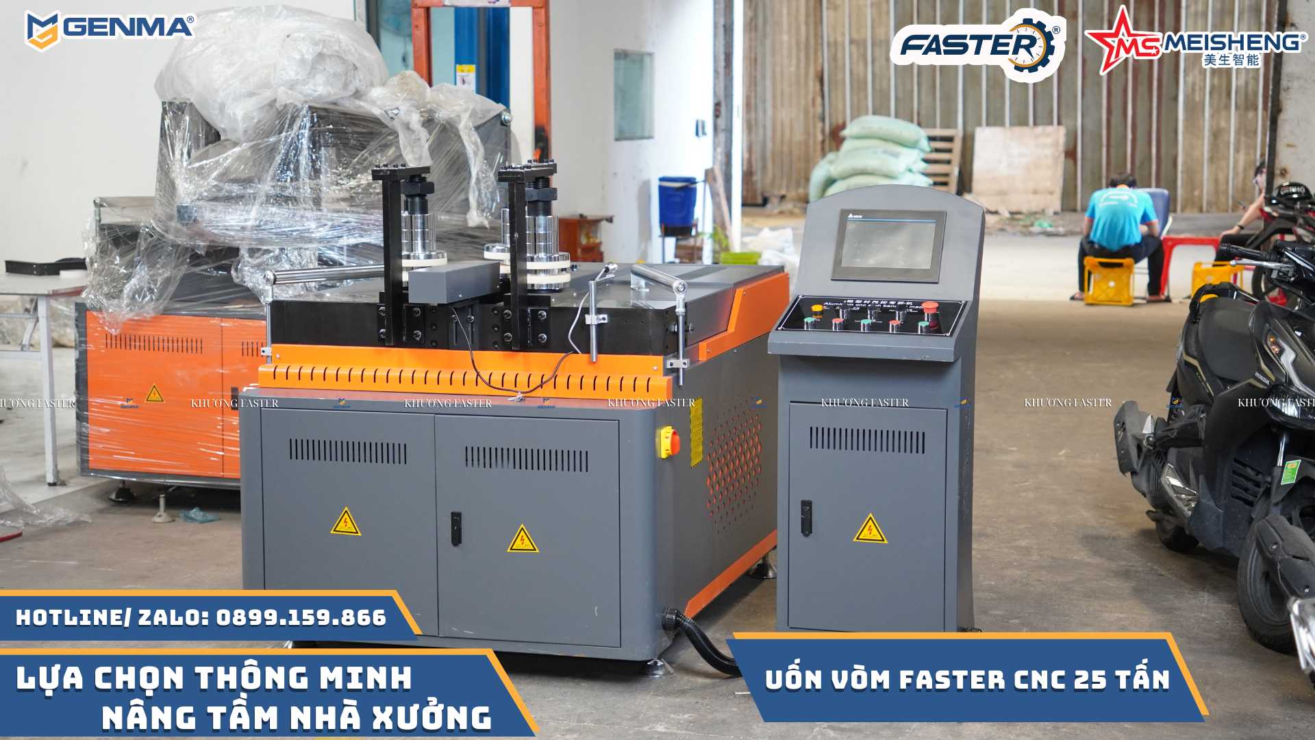 máy uốn vòm faster 25 tấn Máy uốn vòm nhôm chính xác – Giải pháp gia công cửa nhôm hoàn hảo