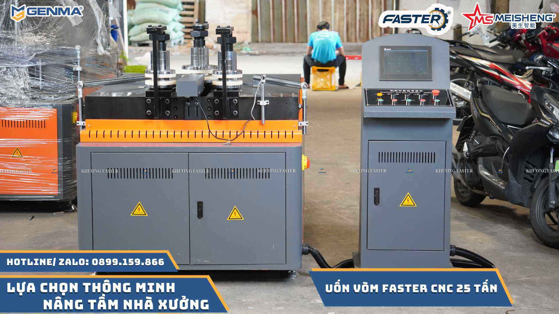 máy uốn vòm faster 25 tấn Máy uốn vòm nhôm chính xác – Giải pháp gia công cửa nhôm hoàn hảo