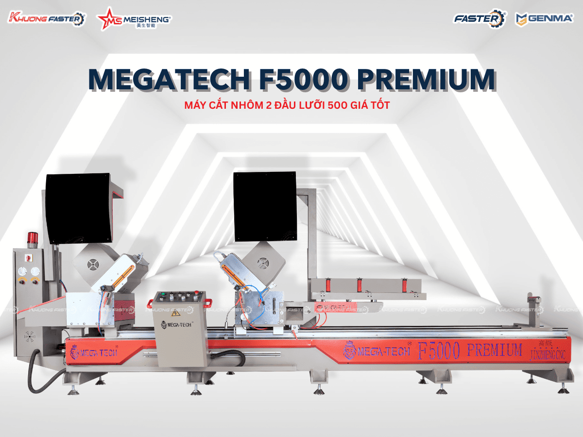 Máy cắt nhôm 2 đầu Megatech F5000 Premium lưỡi 500&nbsp; giá tốt 2025