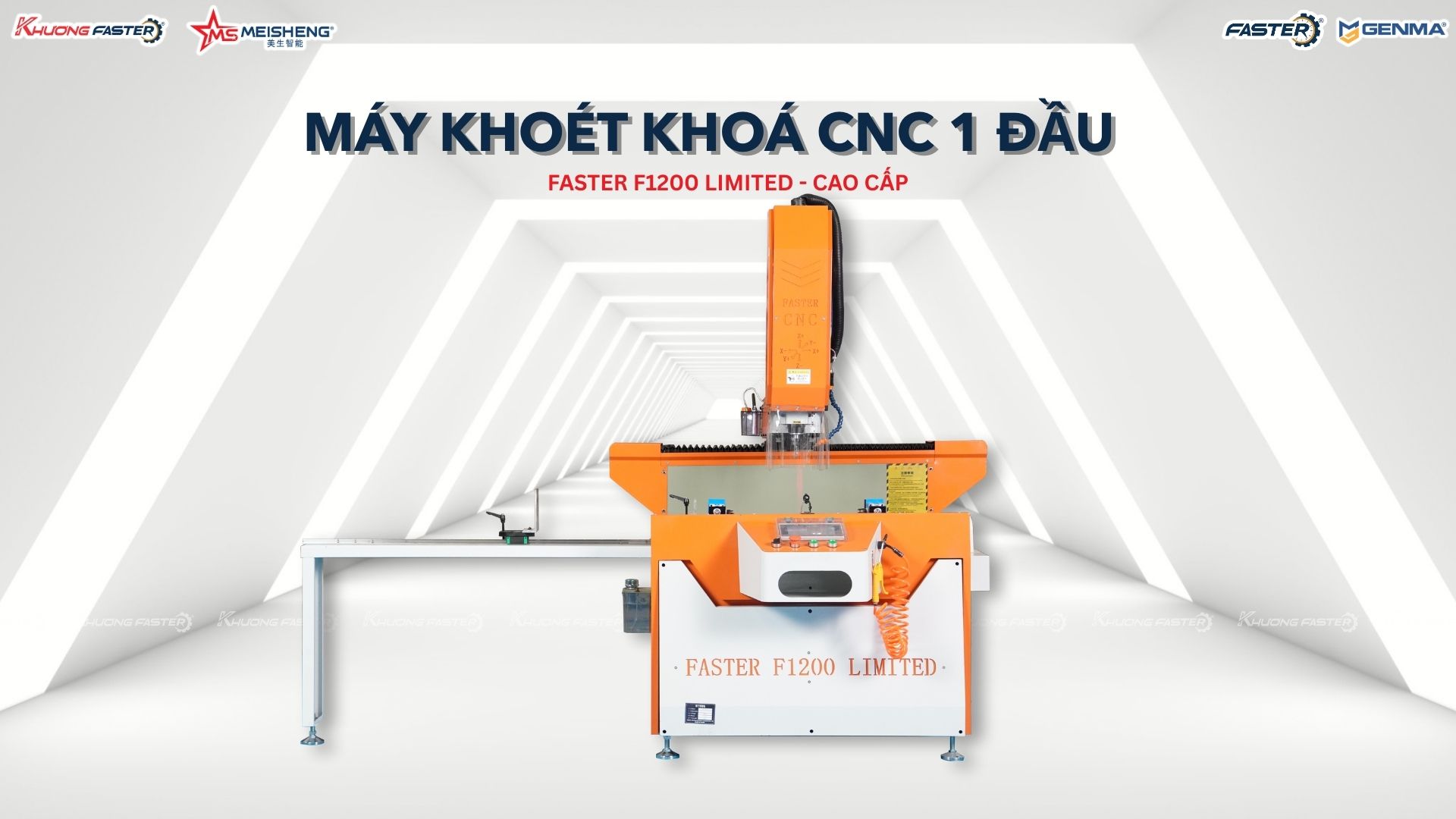 Máy Khoét Khóa Cửa Nhôm CNC Faster F1200