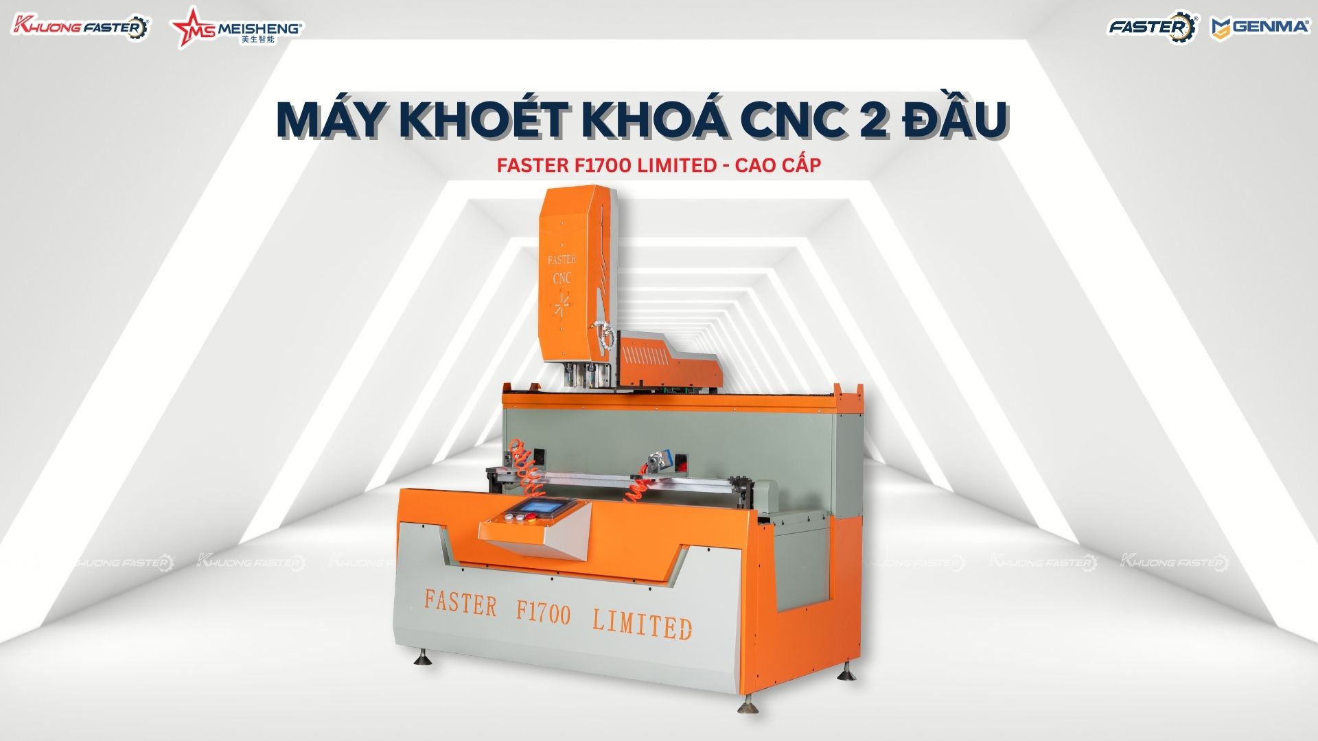 Máy Khoét Khóa CNC 2 Đầu Faster F1700