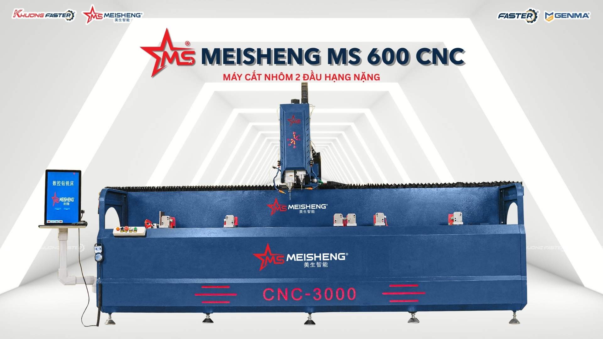 Máy Khoét Khoá CNC 2 Đầu&nbsp; MEISHENG MS 3000&nbsp;